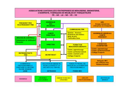 ASSOCIATIONS CANTONALES D’ENTREPRISES DE MENUISERIE, EBENISTERIE, CHARPENTE, FABRIQUES DE MEUBLES ET PARQUETEURS FR – GE – JU – NE – VS – VD PRESIDENT FRM VICE-PRESIDENT FRM