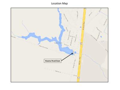 Location Map  Hearns Pond Dam 