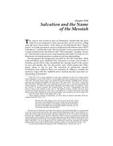 Chapter XVII  Salvation and the Name