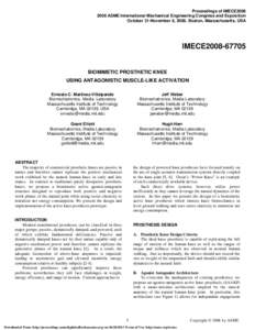 Medical equipment / Prosthetics / Bioengineering / Neuroprosthetics / Prosthesis / Biomechanics / Hugh Herr / Knee replacement / Össur / Medicine / Health / Implants