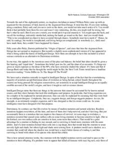 In the eighteenth century, and Anglican clergyman named Archdeacon Paley produced what was known as an “argument from desig...