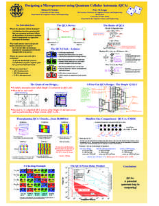 Designing a Microprocessor using Quantum Cellular Automata (QCA) Michael T. Niemier