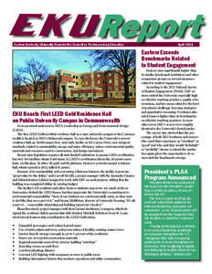 Eastern Kentucky University News for the Council on Postsecondary Education  April 2014 Eastern Exceeds Benchmarks Related