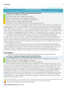 The first step for developing countries to access financing under the Readiness Mechanism of the World Bank Forest Carbon Partn