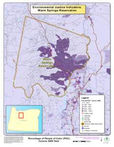 Warm Springs / Circular buffer / Oregon / West Coast of the United States / Geography of the United States / Elem Indian Colony / Metolius /  Oregon / Superfund