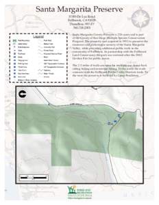 Santa Margarita Preserve[removed]De Luz Road Fallbrook, CA[removed]ThomBros: 997-F7[removed]Legend