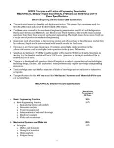 MEC PAC Study Breadth 2007 Test Specifications