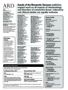 Mass media / Annals of the Rheumatic Diseases / Pay television / Publishing / BMJ / Academic publishing