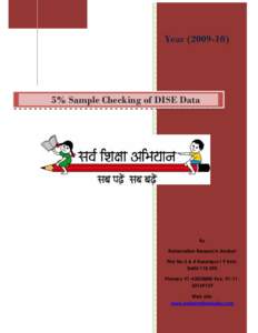 Year[removed]% Sample Checking of DISE Data By Datamation Research Analyst