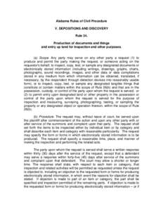 Subpoena duces tecum / Motion to compel / Motion / Electronically stored information / Deposition / Subpoena / Civil discovery under United States federal law / Request for production / Law / Discovery / Federal Rules of Civil Procedure