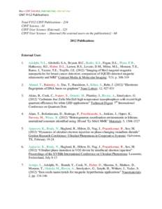 Key = CINT Scientist, External User, Internal User  CINT FY12 Publications Total FY12 CINT PublicationsCINT Science - 41 CINT User Science (External