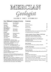 MERCIAN Geologist VOLUME 18 PART 2