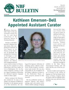 NBF BULLETIN News for friends, contributors and members of