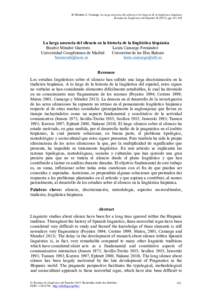 B. Méndez; L. Camargo. La larga ausencia del silencio en la historia de la lingüística hispánica Estudios de Lingüística del Español), pp	
   La larga ausencia del silencio en la historia de la 