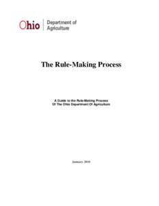 Department of Agriculture The Rule-Making Process  A Guide to the Rule-Making Process
