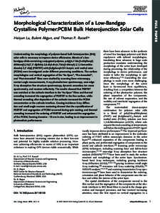 Organic polymers / Organic semiconductors / Plastics / Solar cells / Fullerenes / Phenyl-C61-butyric acid methyl ester / Organic solar cell / Polythiophene / Annealing / Chemistry / Electromagnetism / Technology