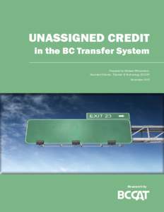 Articulation / Transfer credit / British Columbia Council on Admissions and Transfer / Course credit / Education / Academic transfer / Knowledge