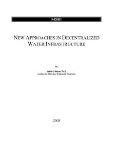 X[removed]NEW APPROACHES IN DECENTRALIZED WATER INFRASTRUCTURE  by