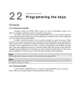 A to Z of C :: 22. Programming the keys