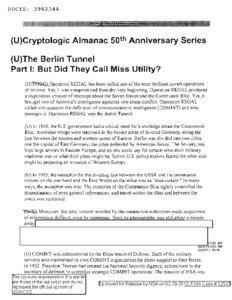 DOCID: [removed]U)Cryptologic Almanac 50 th Anniversary Series
