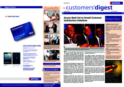 ACCESS BANK PLC  VOLUME 21 NO. 05 APRIL - MAY, 2013.