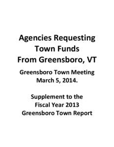 Greensboro /  North Carolina / Craftsbury /  Vermont / Hardwick /  Vermont / Home care / Hospice / Palliative medicine / Orleans County /  Vermont / Medicine / Health / Geriatrics