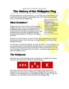MERIT BADGE CENTER, PHILIPPINES  The History of the Philippine Flag