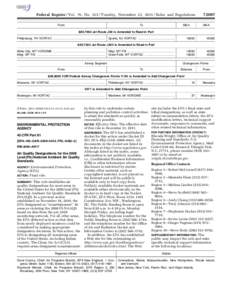 Federal Register / Vol. 76, No[removed]Tuesday, November 22, [removed]Rules and Regulations From To  MEA