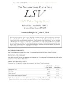 Click here to view the fund’s statutory prospectus or statement of additional information  The Advisors’ Inner Circle Fund LSV Value Equity Fund Institutional Class Shares: LSVEX