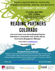 The Community Spotlight  Reading partners Colorado  