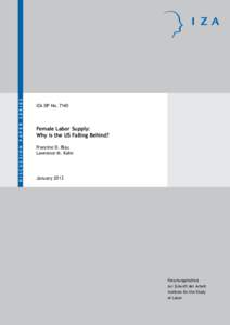 Female Labor Supply: Why is the US Falling Behind?