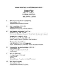 Substance abuse / Health / Medicine / United States Department of Health and Human Services / Substance Abuse and Mental Health Services Administration / United States Assistant Secretary for Health