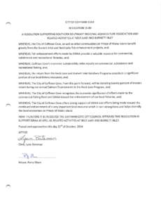 CITYOFCOFFMAN COVE RESOLUTION[removed]A RESOLUTION SUPPORTING SOUTHERN SOUTHEAST REGIONAL AQUACULTURE ASSOCIATION AND RELATED ACTIVITIES AT NECK LAKE AND BURNETT INLET