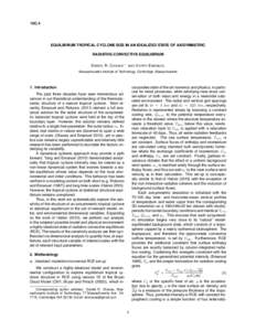 10C.4  EQUILIBRIUM TROPICAL CYCLONE SIZE IN AN IDEALIZED STATE OF AXISYMMETRIC RADIATIVE-CONVECTIVE EQUILIBRIUM DANIEL R. C HAVAS