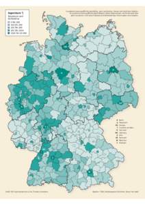 1  ) sozialversicherungspﬂichtig beschäftigt, nach Landkreisen, Kreisen und kreisfreien Städten. Zu sozialversicherungspﬂichtig Beschäftigten zählen Arbeitnehmer mit Verdiensten über 400 € monatlich, nicht jed