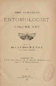 THE CANADIAN  ENTOMOLOGIST