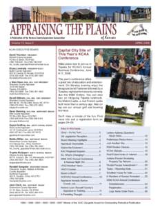 A Publication of the Kansas County Appraisers Association  of Kansas Volume 12, Issue 2