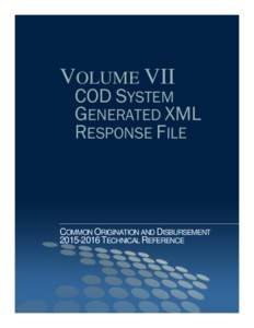 VOLUME VII  COD SYSTEM GENERATED XML RESPONSE FILE