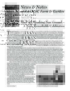 News & Notes  of the UCSC Farm & Garden Issue 115, Fall[removed]Forrest Cook