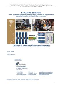 Feasibility Studies for Pipeline Projects, Providing for Alternatives for Upgrading/Improving Services in Giza Governorate: Geziret El-Dahab Executive Summary of the “Feasibility Studies for Pipeline Projects, Providin