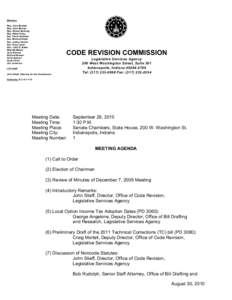 Indiana Code / Indiana law