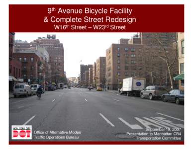 Microsoft PowerPoint - 9th Ave Complete Street for CB4.ppt