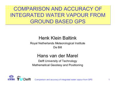 Subsidence Monotoring with GPS in the Netherlands