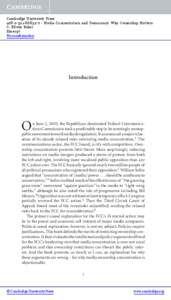 Cambridge University Press[removed]7 - Media Concentration and Democracy: Why Ownership Matters C. Edwin Baker Excerpt More information