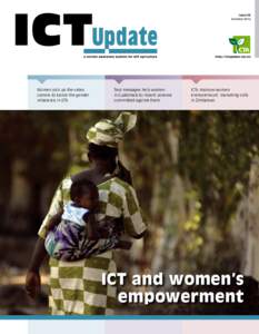 Issue 68 October 2012 Women pick up the video camera to tackle the gender imbalance in ICTs