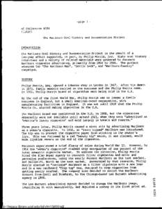 -page 1 AC Collection #198 (1142C) The Marlboro Oral History and Documentation Project