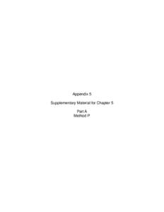 Appendix 5 Supplementary Material for Chapter 5 Part A Method P  Appendix A