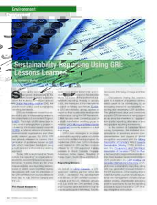 Sustainability Reporting using GRI Lessons Learned Nov09