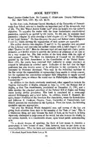 BOOK REVIEWS Equal Justice Under Law. By CARROLL C. MORELAND. Oceana Publications, Inc. New York, 1957. Pp. 128. $2.75. In this short book, Professor Carroll Moreland, of the University of Pennsylvania Law School, sets o