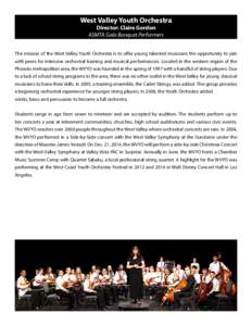 Classical music / Queensland Youth Orchestras / Williamsburg Youth Orchestra